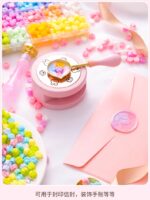 Wax Seal Stamp Kit Set with 3 Brass Stamps Spoon Candle Heating Stand 10 Color Wax Beans Pakistan