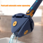 Extended Triangle Mop 360° Twist & Squeeze X-Type Mop | Rotating Floor, Window & Ceiling Cleaning Mop - Image 3