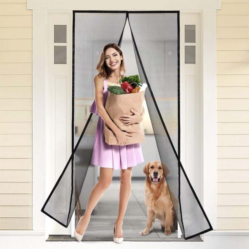 Magic Mesh Deluxe, Hands Free Magnetic Screen Door, Mesh Curtain Keeps Bugs Out, Pet & Kid Friendly Mosquito‑Proof Screen for Main Door, Balcony and Kitchen