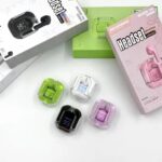 Pack of 12 Air31 Wireless Earbuds | Crystal Transparent Bluetooth 5.3 Earbuds with ENC Noise Cancellation & Silicone Pouch (Random Colors) - Image 4