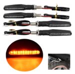 Audi Flow Style LED Motorcycle Turn Signal Indicators Amber Light 2PCS Set - Image 4
