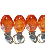 Fancy Bike Indicator Mini Size Flexible Unbreakable LED Turn Signal Lights Set of 4 (Yellow Color)