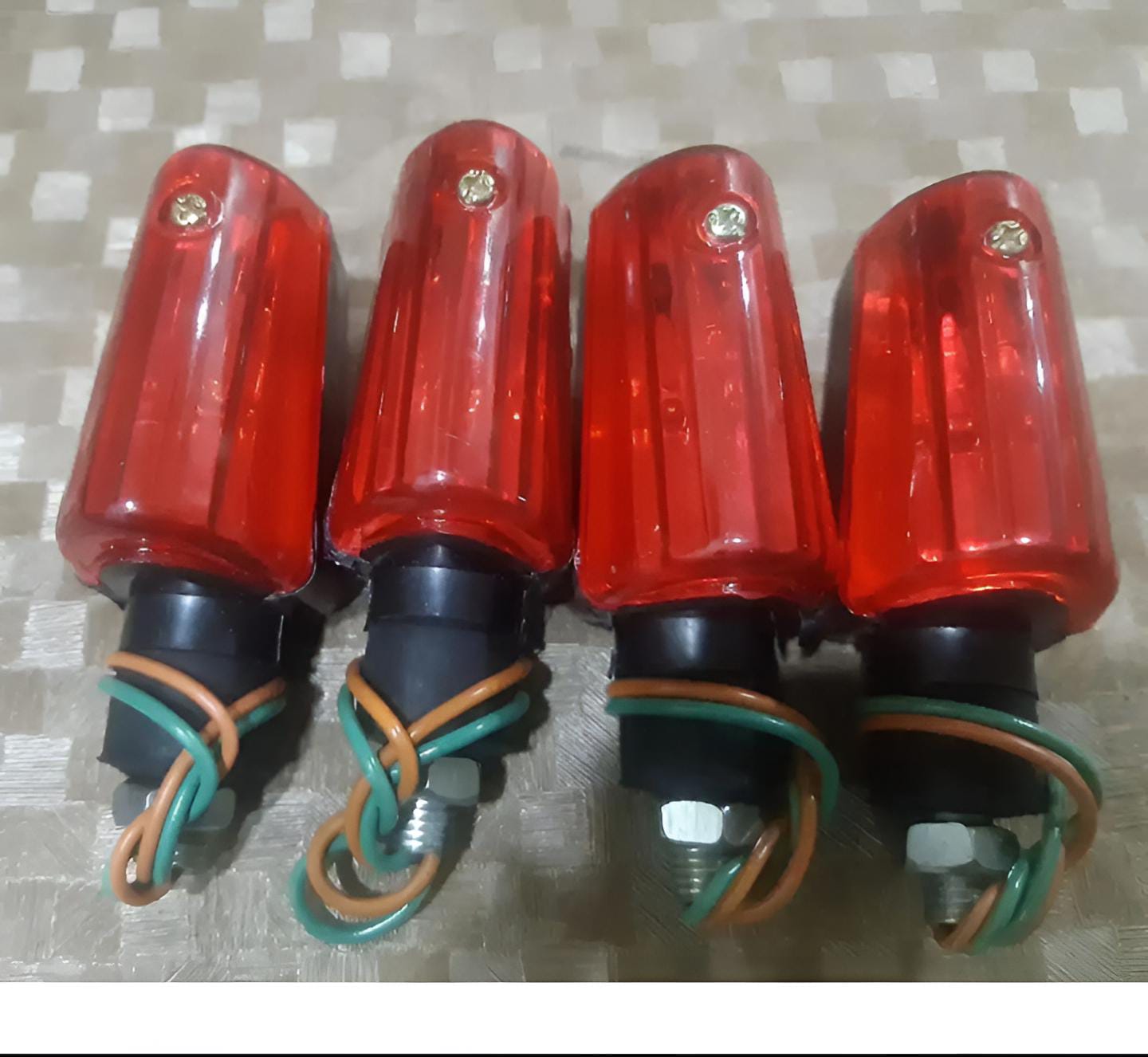 Fancy Bike Indicator Mini Size Flexible Unbreakable LED Turn Signal Lights Set of 4 (Red Color) Fancy Bike Indicator Mini Size Flexible Unbreakable LED Turn Signal Lights Set of 4 (Red Color)