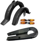70CC Bike Plastic Mudguards with Chain Cover & Fancy Indicators Set Rust Proof 4PCS - Image 4