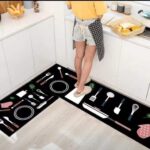 Pack of 2 Anti Slip Floor Mats for Kitchen, Bathroom & Bedroom | Absorbent Washable Door Mats Set - Image 3