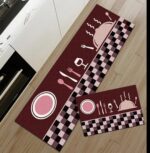 Pack of 2 Anti Slip Floor Mats for Kitchen, Bathroom & Bedroom | Absorbent Washable Door Mats Set