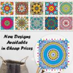 Tile Stickers Pack of 12 Self Adhesive Wall Tile Stickers 5x5 Inch Home Decor - Image 3