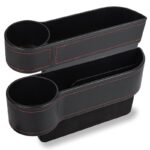 Set Of 2 Car Seat Storage Box, Car Slit Pocket Gap Organizer for Left & Right Seats (26 x 17cm)
