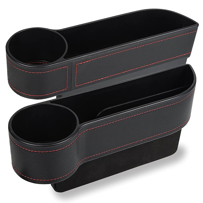 Set Of 2 Car Seat Storage Box, Car Slit Pocket Gap Organizer for Left & Right Seats (26 x 17cm)