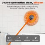 360° Rotatable Sunflower Chenille Microfiber Cleaning Mop Adjustable Multi-Functional Floor & Window Cleaning Mop - Image 2