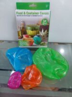 Silicone Food Covers Set of 4 Reusable Stretch Lids Fresh Keeping Wraps - Image 4