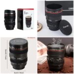 Camera Coffee Lens Mug Creative Camera EF24‑105mm‑Style Coffee Mug with Lens‑Cover Lid (Random Color)