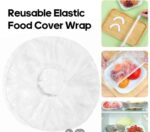 Plastic Food Cover Pack 100 Pcs, Reusable Transparent PE Food Covers with Elastic Band, Waterproof Dustproof Bowl and Plate Cover Set - Image 4