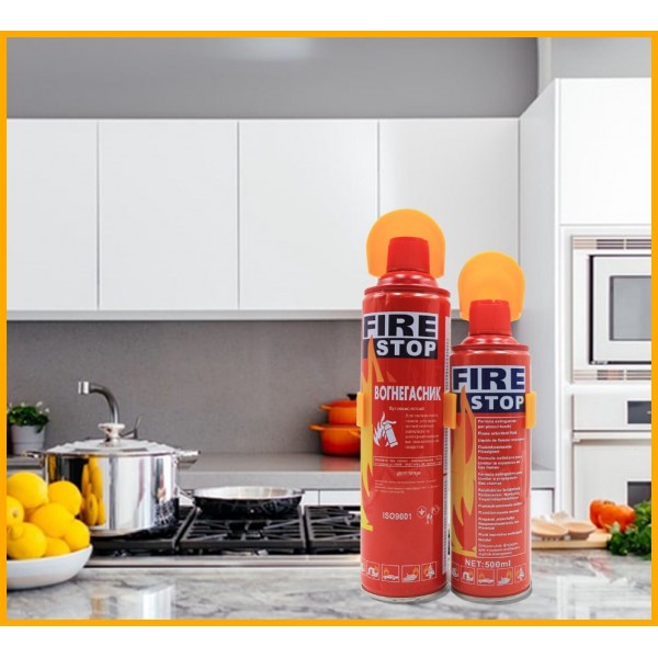 Foam Stop Fire 500Ml, Fire Stop Fire Extinguisher Portable Spray Safety, Emergency Fire Control for Home, Car & Office