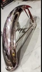 Front Cut Mudguard for 70cc and 125cc Cafe Racer Bikes Chrome Metal Mudguard - Image 2