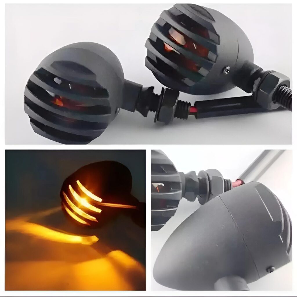 Pack of 20 Yellow LED Grill Indicators for Motorcycles | 10 Pairs Universal Bike Side Marker Lights