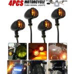 Pack of 4 Yellow LED Grill Indicators for Bikes Stylish Motorcycle Signal Lights