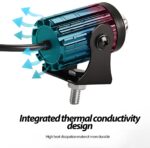 Mini Driving Fog Light 20W Dual Color White Yellow LED Auxiliary Light for Car Motorcycle - Image 3