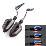 2 PCS Motorcycle LED Turn Signal Indicators with DRL Parking Lights | Fancy Universal Bike Indicators for 70cc & CG125 Bikes - Image 5