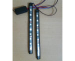 2PCS RGB Silicon Flexible 9 LED DRL Strip Lights for Car Bumper & Bikes