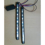 2PCS RGB Silicon Flexible 9 LED DRL Strip Lights for Car Bumper & Bikes