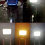 5 Function 15 LED Bike Headlight for 70cc & 125cc Super Bright Fog & High Beam Light