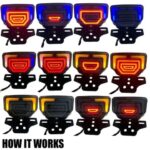 LED Fancy Tail Light for 70cc & 125cc Bikes with DRL, Dynamic Scanning Indicators & Stop Light - Image 4