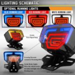 LED Fancy Tail Light for 70cc & 125cc Bikes with DRL, Dynamic Scanning Indicators & Stop Light - Image 5