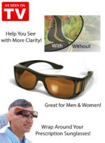 HD Day and Night Vision Wrap Around Glasses Anti Glare Driving Sunglasses for Men - Image 3
