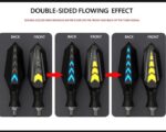 4PCS Bike Lava DRL Slide Arrow Indicators Red & Yellow Running Style for Universal Bikes - Image 3