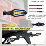 4PCS Bike Lava DRL Slide Arrow Indicators Red & Yellow Running Style for Universal Bikes - Image 4