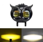 OWL Shape LED Fog Light Yellow White Flash Beam Spotlight 40W for Cars & Bikes - Image 3