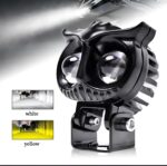 2PCS OWL Shape LED Fog Light Yellow White Flash Spotlight for Cars & Bikes 40W