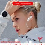 Anti Lost Silicone Earphone Rope Holder for AirPods 55CM Black and White Combo - Magnetic Neck Strap Cord String for Wireless Bluetooth Headphones Pakistan