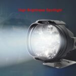 2PCS Motorcycle LED Headlights with Switch Super Bright 6 LED Fog Lights 1600LM - Image 3