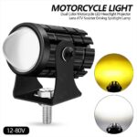 2 PCS Mini Drive Fog Lights 3 Point | Yellow & White LED Fog Lamps for Bike, Car & Jeep - Image 2