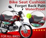 Universal Motorcycle Seat Cushion for Back Pain | Waterproof Relaxer Bike Seat Cover Red & Black for All Bikes - Image 2