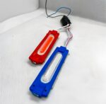 Pack of 2 Pair Waterproof Red & Blue LED Flasher Lights 12V for Bikes and Cars
