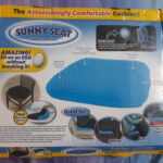 Non Slip Egg Sitter Gel Seat Cushion with Black Cover for Car, Office Chair & Bike Seat