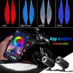 Bluetooth Control Angel Wing Light Multicolor for Bikes & Cars | Universal RGB LED Decorative Light