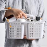 Plastic Bathroom & Kitchen Storage Basket with Compartments | Portable Shower Caddy Organizer with Handle - Image 5