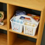 Plastic Bathroom & Kitchen Storage Basket with Compartments | Portable Shower Caddy Organizer with Handle - Image 3
