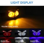 Pack of 2 Owl Style Dual Color Motorcycle LED Headlights | Driving Light, Fog Lamp & Auxiliary Bike Light for All Motorcycles (Random Color) - Image 2