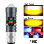 5-Function LED Motorcycle Headlight Bulb | White, Yellow, Red & Blue Flasher Light for CD70, CG125 & 70cc/125cc Bikes - Image 5