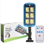 Solar Street COB Light with Motion Sensor, ZB-150B Outdoor Security Streetlight with Remote Control, Waterproof Solar Flood Light for Parking Lot Garden and Outdoor Areas