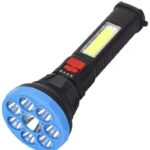 JX-1106C High Brightness LED Flashlight, USB Rechargeable Portable Torch with Charging Cord, Durable Compact Flashlight for Camping Hiking and Emergency Use