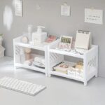 Desktop Double‑Layer Plastic Storage Holder Rack Cosmetic Box Kitchen Bathroom Desk Shelf Organizer Office Supplies Stationery (Random Color) - Image 2
