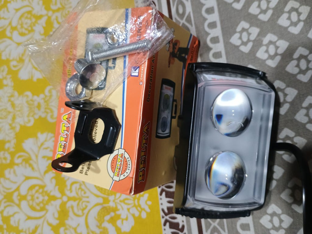 2 Lens Dolphin Projector LED Light for Bikes & Cars 1 PC in Pakistan
