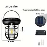 Solar Wall Lights Outdoor Waterproof LED Camping Lantern with Motion Sensor & 3 Lighting Modes