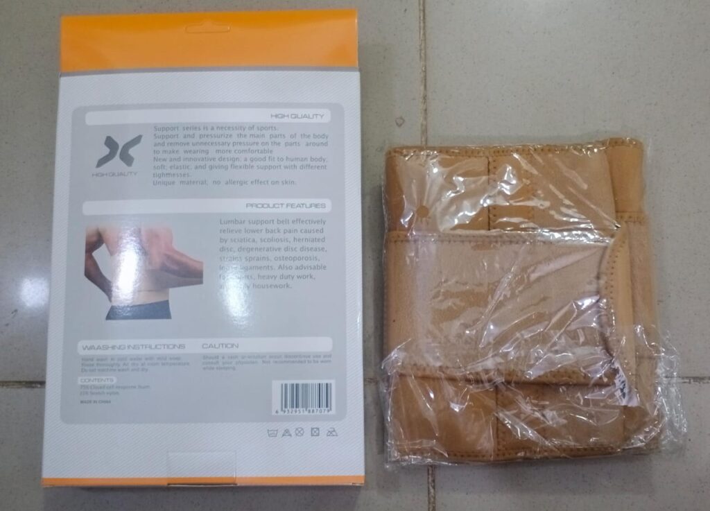 Waist Support Waist Trimmer Slimming Belt – Double Support Fitness Back Belt (Free Size, Random Color)